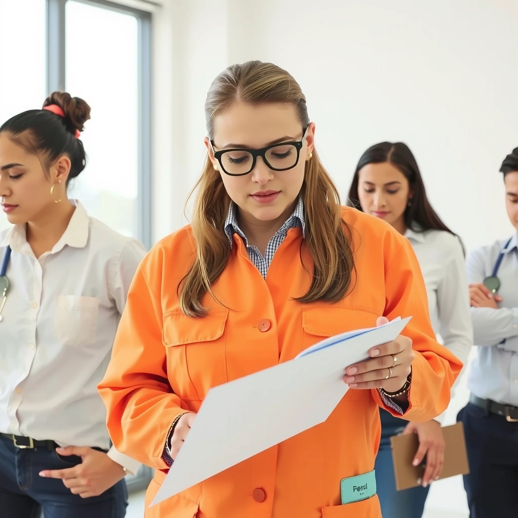 Quality assurance supervisor conducting inspection