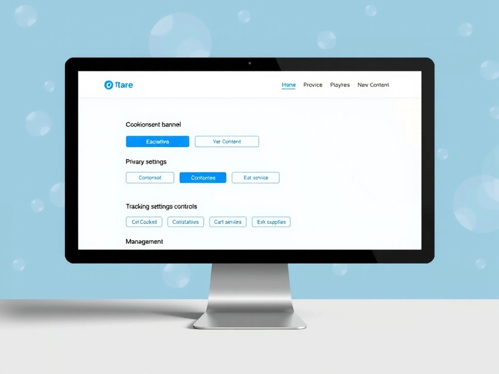 Modern cookie management interface showing privacy settings and tracking controls