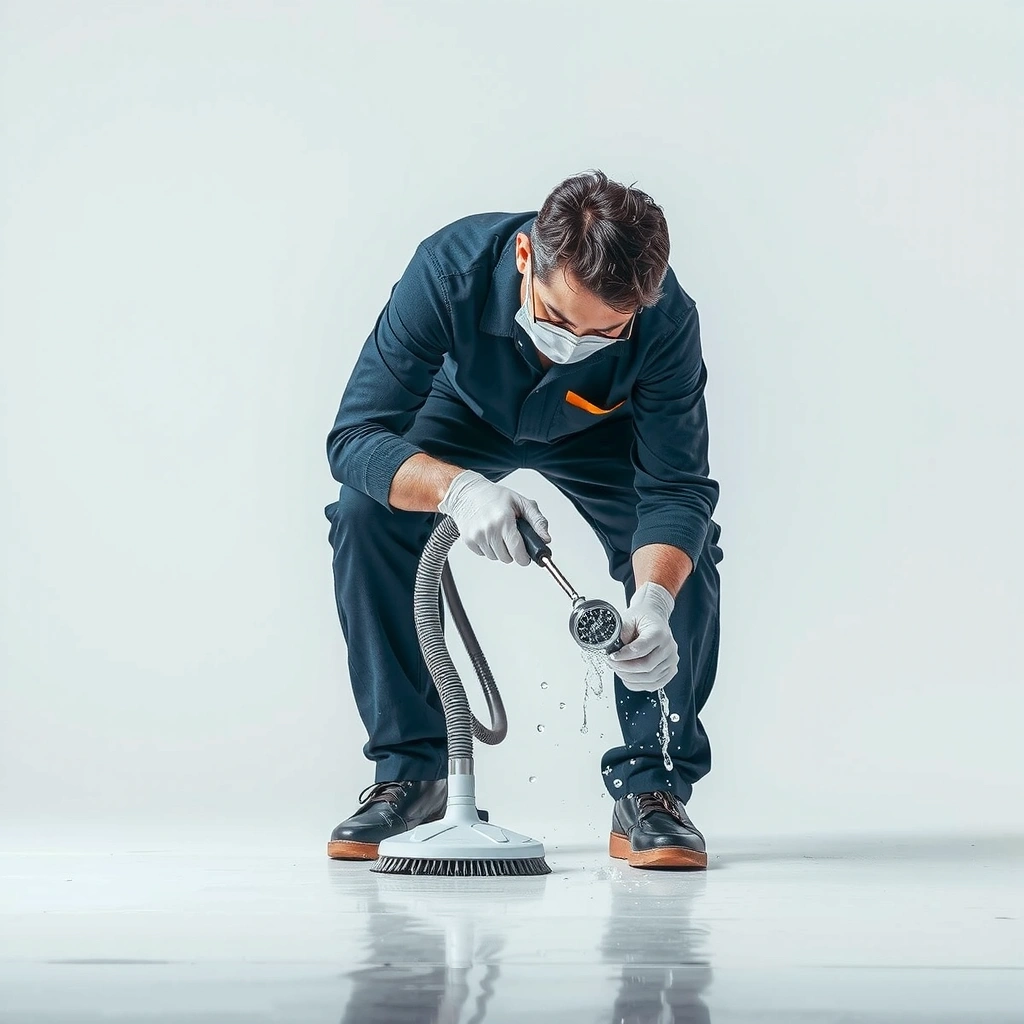 Deep cleaning service in progress