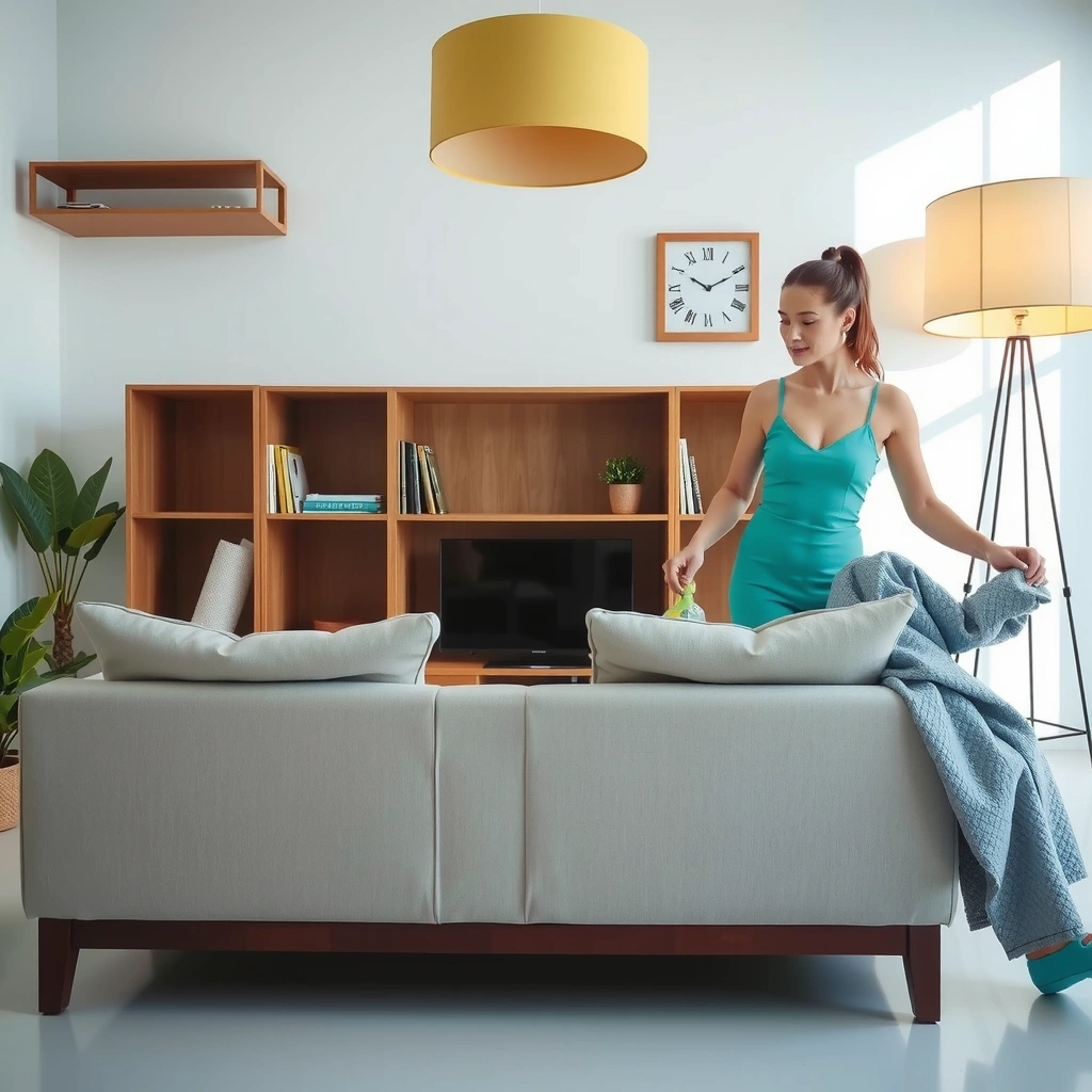 Living area and bedroom cleaning service